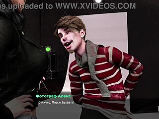 girl shows boobs in red suit game costume 😍