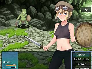 Blonde Alissa Explores Monster-Filled Cave For Lost Things In Ep1.