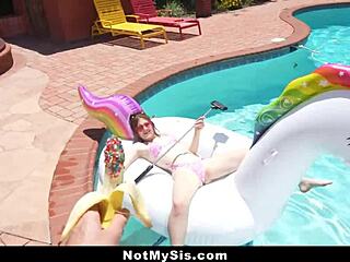 Stepsister catches stepbrother jerking to her pics