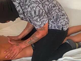 Does horny stepsister enjoy the massage?