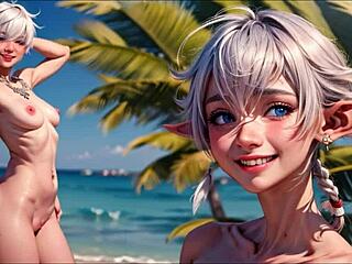 Alisaie in animated hentai from Final Fantasy XIV