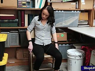 Thief Kylie Martin Gets Nailed By The LP Officer After Giving A Blowjob At Work.