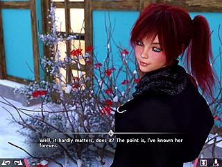 Steamy redhead action in Double Homework adult game