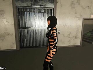 3D Metal Bondage Fetish Game With Mature Femdom Outfit And Bound Play