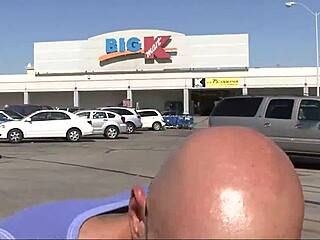 Petite 18+ gives blowjob to monster cock