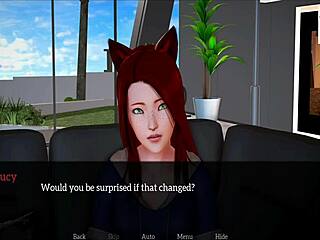 Amateur family's erotic experience in a cartoon-style sex game walkthrough