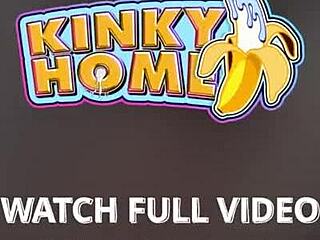 Mistress milf femdom fa una sega tabù con capelli corti e sborrata