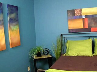 Taboo handjobs with petite brunette asking about her small boobies