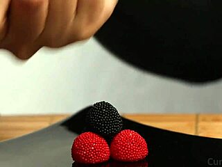 Handjob Cum Lands On Candy Berries And Food