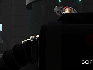 Unreal! Sci-Fi Cyborg Dominates Sexy Hottie in Lab Restraints with Monster Cock