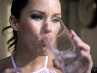 Hot american squirters adriana chechik and megan rain lick pussy in yoga