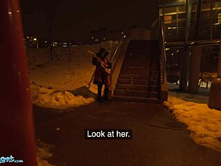 Public Agent Blows Flute with Melany Mendes Before Outdoor Hotel Fuck