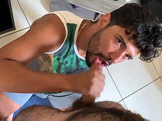 Marcos Goiano In Casting Interview, Hairy Gay With Small Waist Fucks Big Cock Strongly