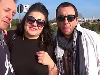 Milf pussy squirting in public outdoor group sex!