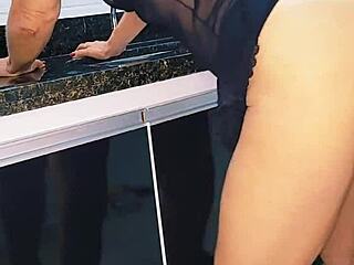 Watch me fuck this blonde milf's pussy.