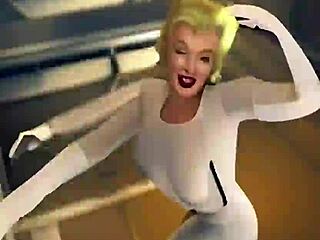 Skinny crossdresser dips into AI-generated lake for intense fingering action with detailed strokes.