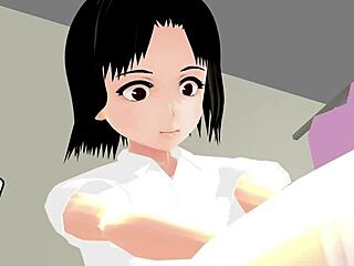 mia the perverted nurse plays doctor with anime girl turning it into almost menhera fun www