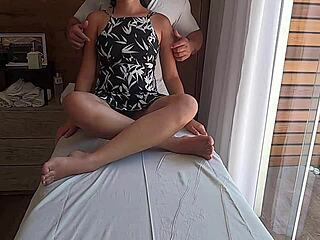 want to see this real wife's surprise massage for her cuckold?