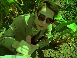 A couple of twinks helping a friend in the cornfield with gay adventures