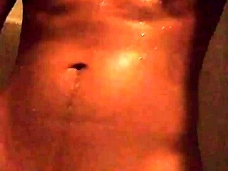 Amateur Paparipskins masturbates big cock in shower, clothes ripped