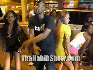 dominican bikini contest in hotel garden