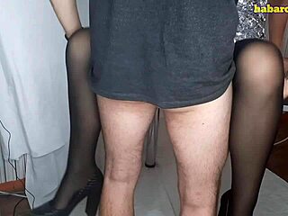 Hot Wife Seduces Best Friend In Dress And Stockings