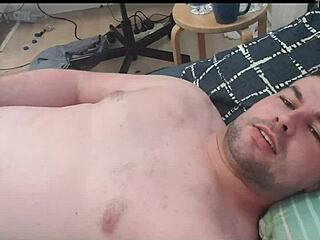 Hot guy drenched in liquid