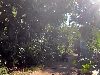 I and friend fucked hot black girl at waterfall