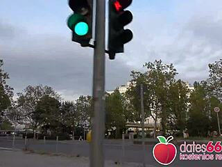 Wow! Babe Lou Nesbit With Nerdy Glasses Picked Up In Car For Outdoor German Reality Tattoo Fun!