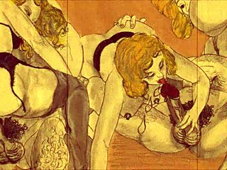 Vintage Erotic Comic Illustration