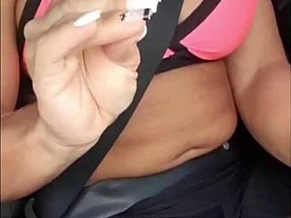 I interviewed the blonde with big clit before massaging her huge ass and fingering for anal orgasm in the car