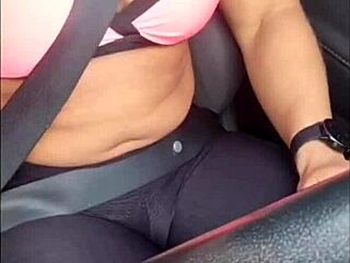 I interviewed the blonde with big clit before massaging her huge ass and fingering for anal orgasm in the car