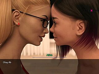 Dreams Of Desire: Bottle Spinning Game Turns Into Lesbian Sex for Alice and Landlady