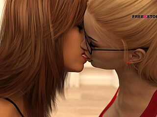 Dreams Of Desire: Bottle Spinning Game Turns Into Lesbian Sex for Alice and Landlady