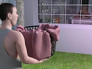 Bujná zralá s velkým zadkem podvádí cuckolda se starým velkým ptákem v 3D komiksu