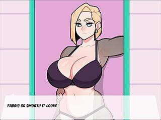 i can’t believe how hot this foxicube android 18 parody game gets!