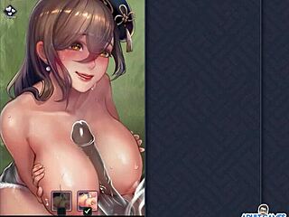 The king of kinks gets a facial in this hentai video