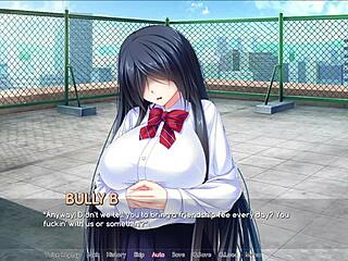 bullied bribe ep1 grabbing huge tits in anime game