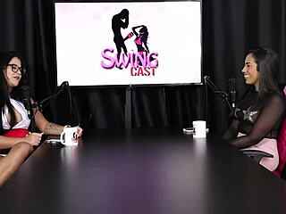 Karen Bessa in sheer red joins steamy Brazilian swing party.