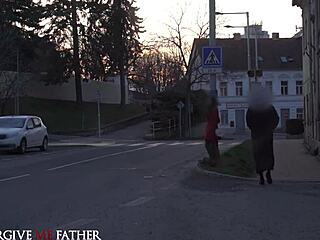 Sexy brunette loves rough daddy sex