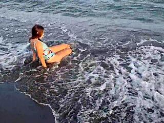 Horny Teen on the Beach