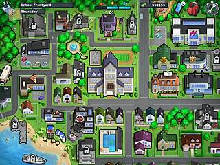College life in an animated video game