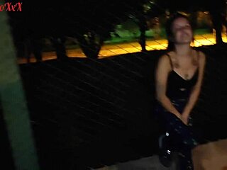 Skinny Girl In Public Park