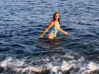 Horny Teen on the Beach