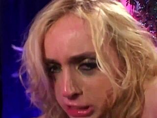 Naughty Blonde Offers Ass to Two Men