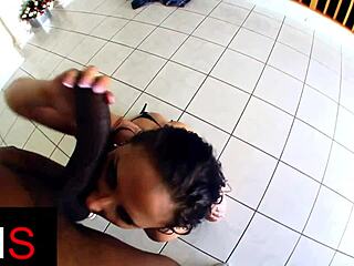 Beautiful interracial fuck with shaved pussy!