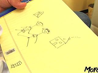 Blonde student with natural tits conquers fear with deepthroat action.