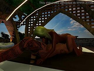 Public pickups with blonde babe Dotje in 3dxchat