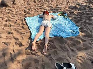 stranger hookup on a wild public beach turns steamy