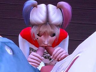 Harley Quinn Turns Sex Slave for Perverted Group in Rough Anal Hentai Parody